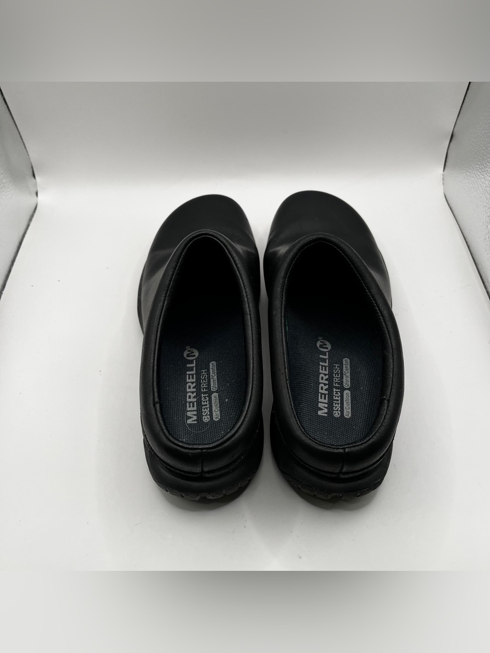 Merrell Encore Nova 4 black leather slip on clogs size 6 EUC - Picture 7 of 10